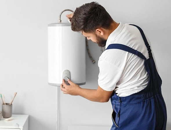 Technician Providing Same Day Water Heater Service in Parker CO